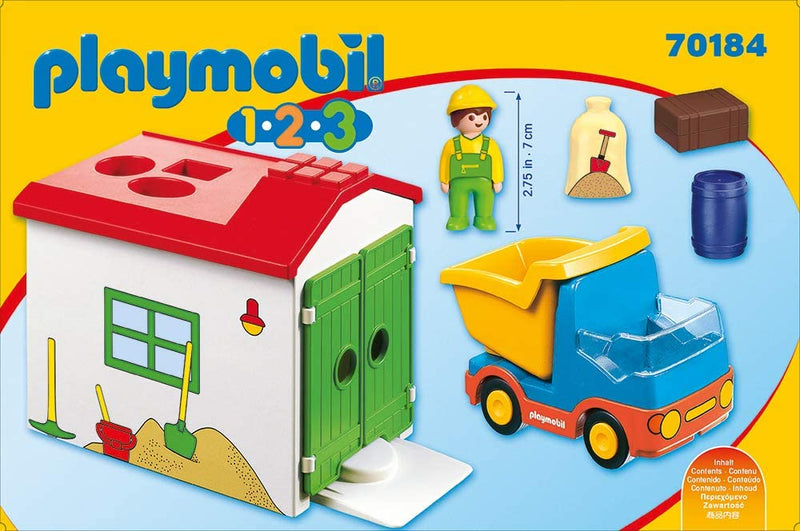 Playmobil 123 Construction Truck With Garage