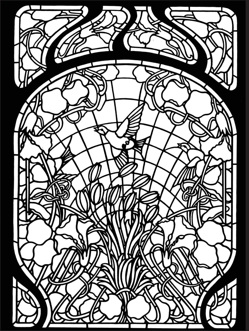 Dover Stained Glass Nouveau Window