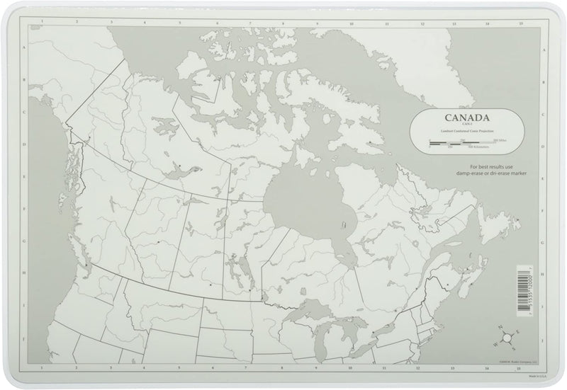 Painless Learning Map Of Canada Placemat