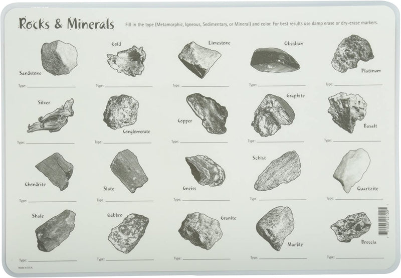 Learning mat Rocks & minerals
