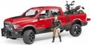Bruder Ram Power Wagon With Scrambler Ducati Desert Sled With Figure