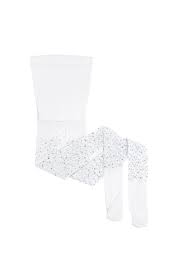 Tights rhinestone white 3-8