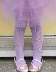 Tights rhinestone lilac 3-8