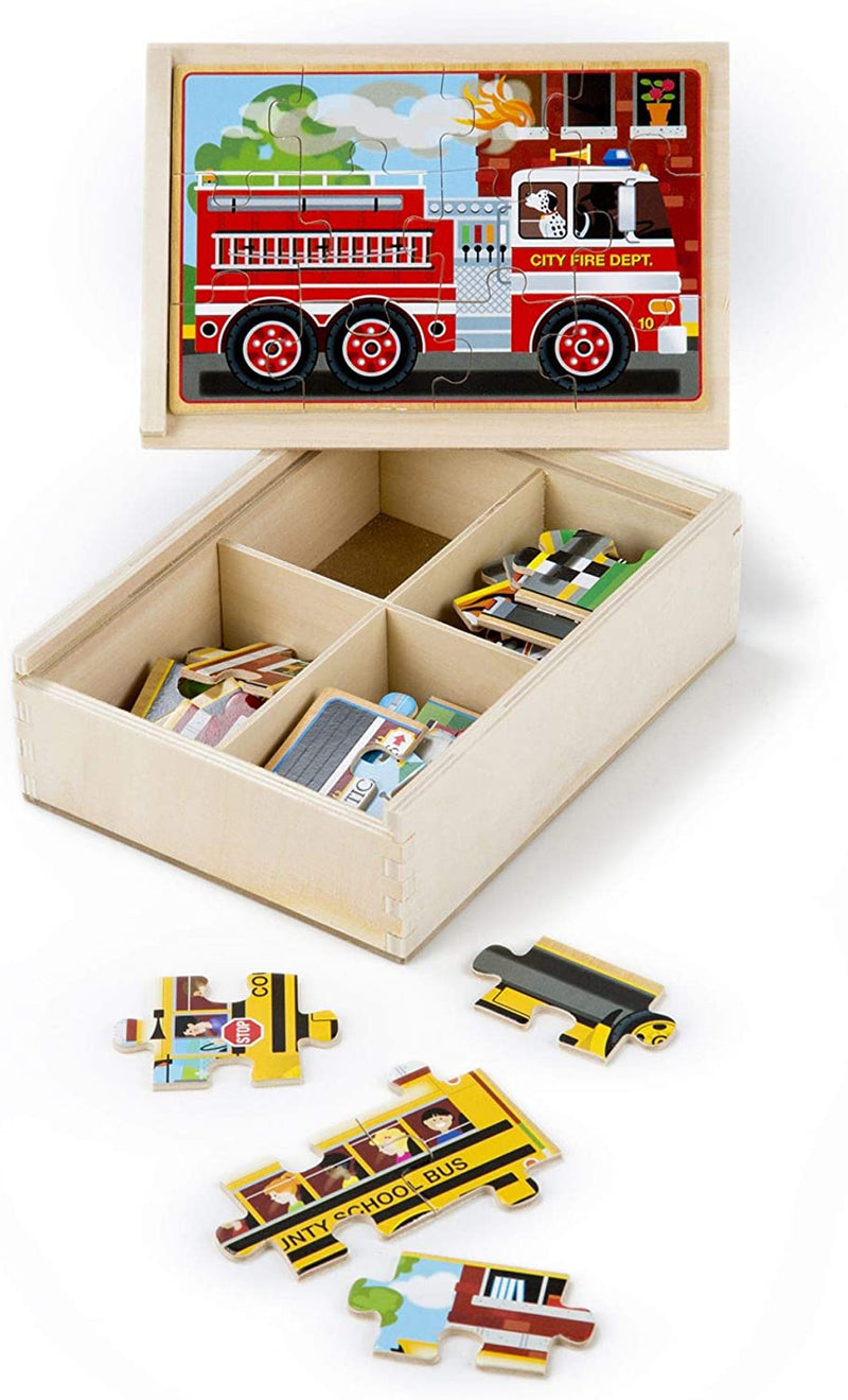 Melissa & Doug Puzzles In A Box Vehicles