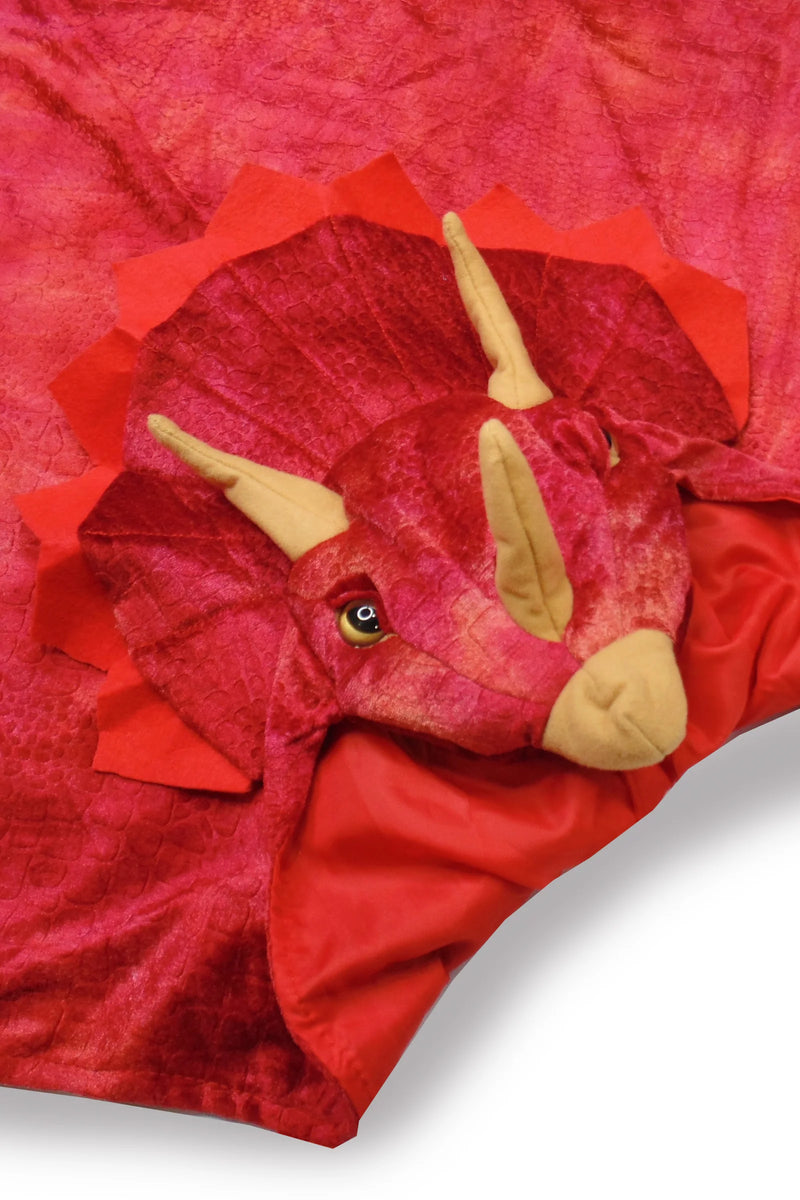 Great Pretenders Triceratops Hooded Dinosaur Cape Size 4/5