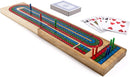 Cardinal Solid Wood Folding 3 Lane Cribbage Board With Playing Cards