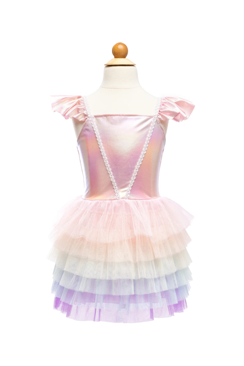Great Pretenders Rainbow Ruffle Tutu Dress Pink Size 5/6