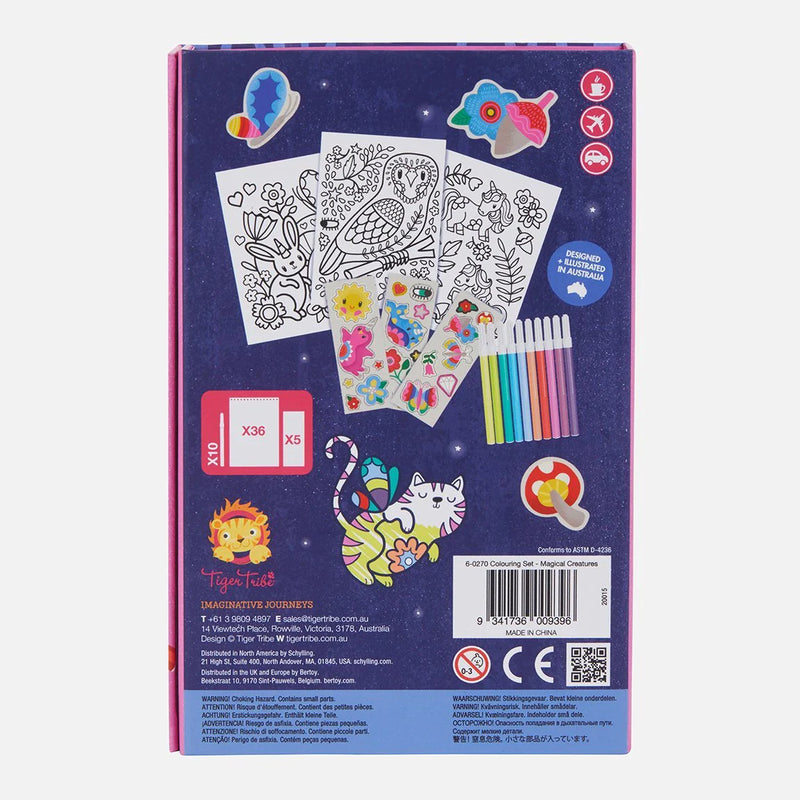 Tiger Tribe Magical Creatures Colouring Set