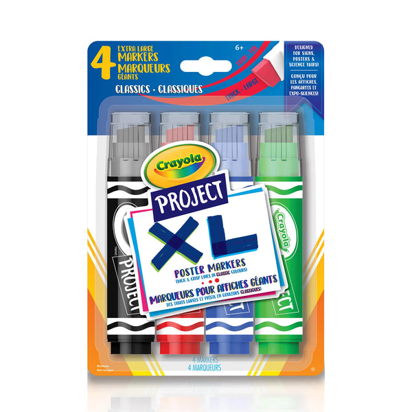 Crayola Project XL Poster Markers 4 Pack
