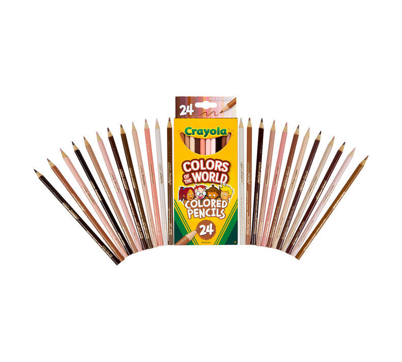 Crayola Colors of the World Skin Tone Coloured Pencils, 24 Count