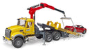 Bruder MACK Granite Tow-Truck WIth Bruder Roadster