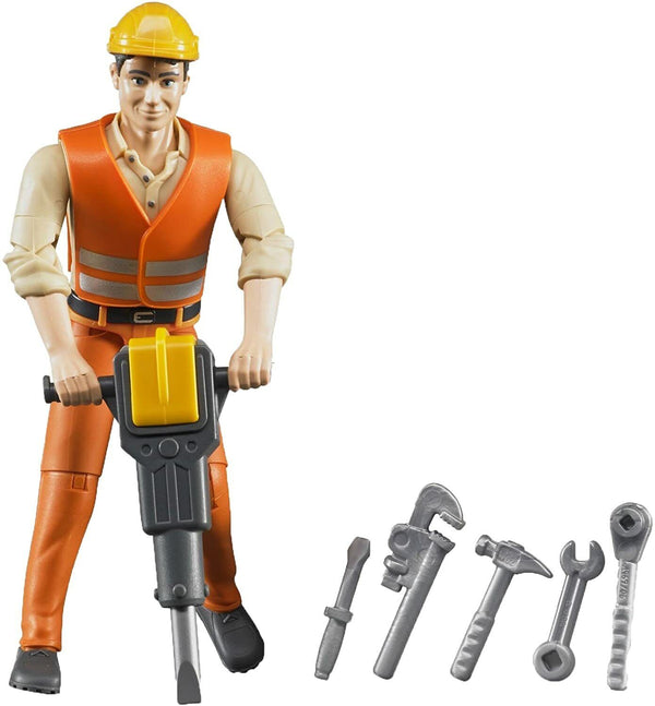 Bruder Construction Worker With  Accessories #60020