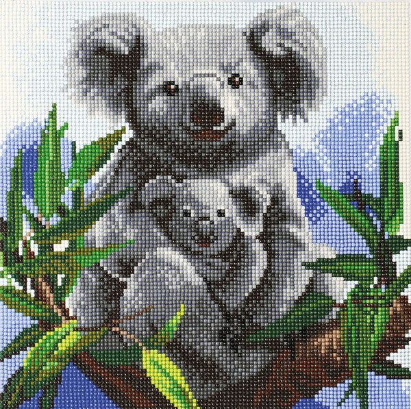 Crystal Art Medium Framed Kit Cuddly Koalas