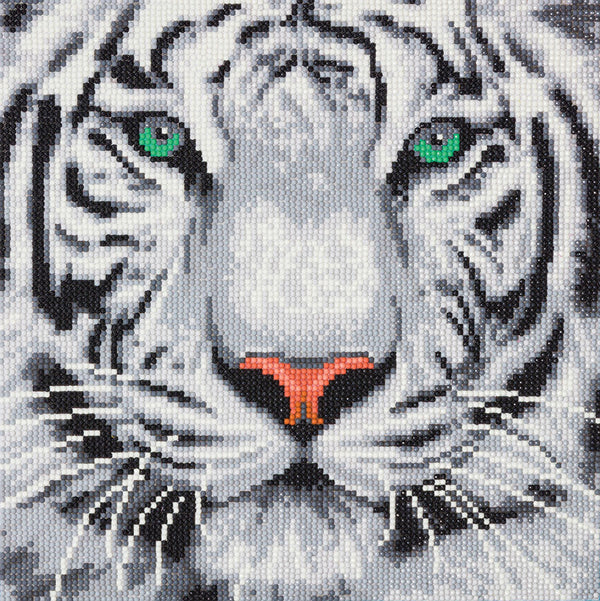 Crystal Art Medium Framed Kit White Tiger