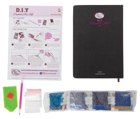 Crystal Art Notebook Kit Lunar Wolf